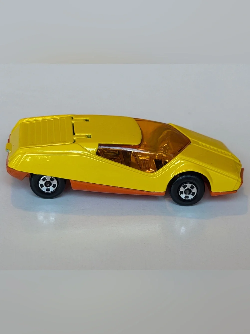 Vintage Matchbox Superfast No. 33 Datsun 128X Yellow 1973 Lesney England